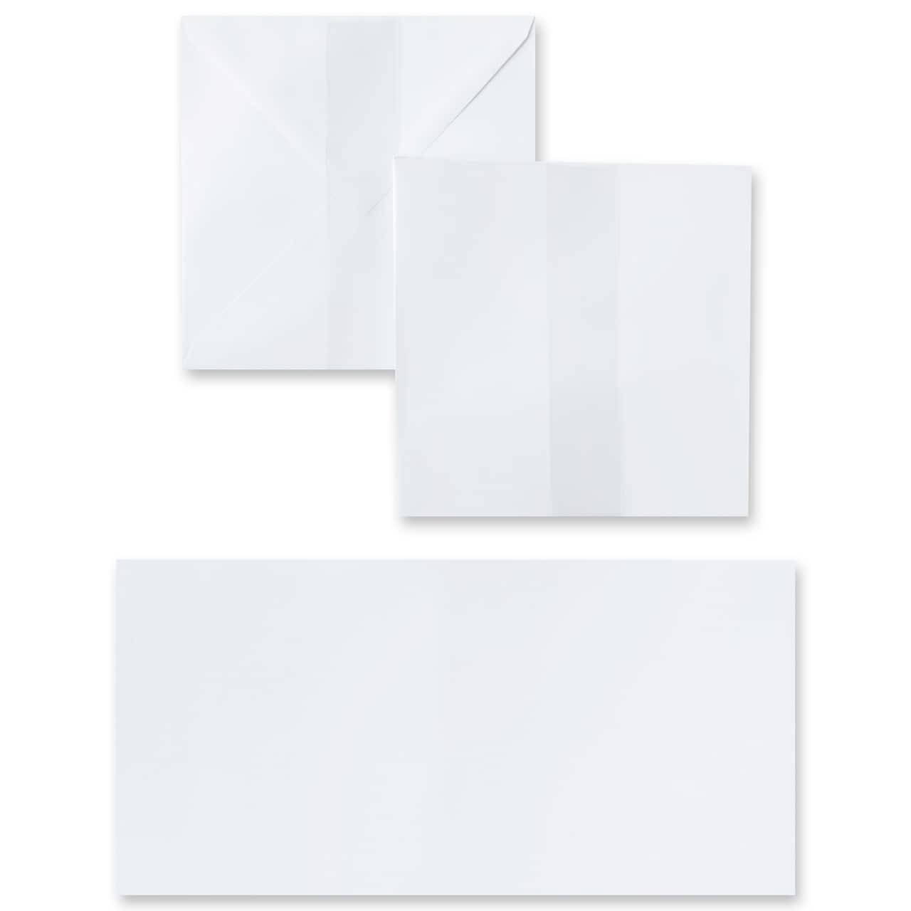 5.5" x 5.5" White Square Card & Envelope Set by Recollections™, 40ct.